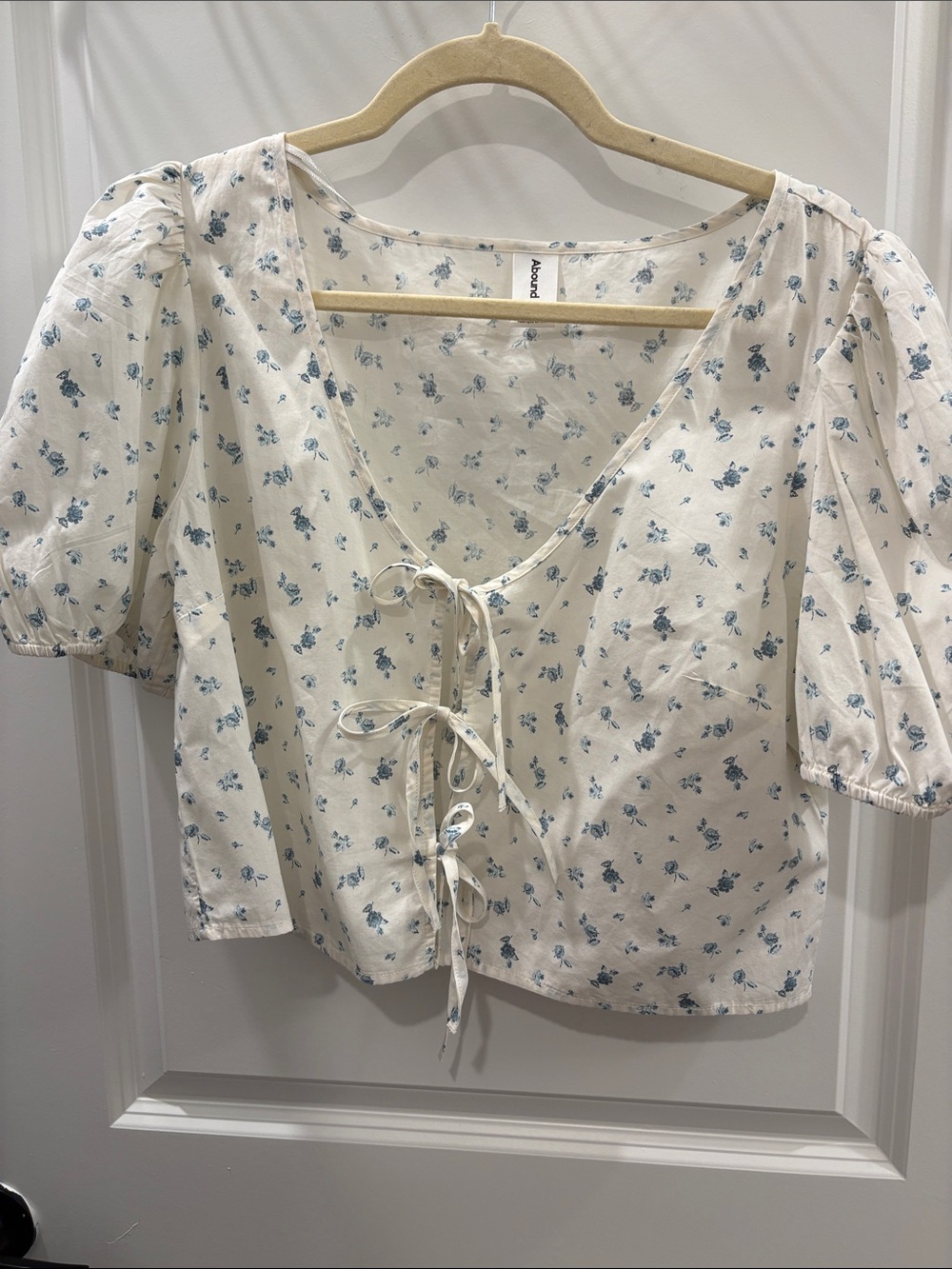 Floral tie down blouse